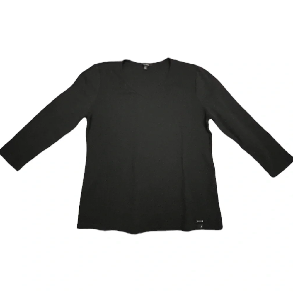 2/$30 Nautica Waffle Shirt LG Nautica Waffle Knit Shirt Top 3/4 sleeve NAVY BLUE